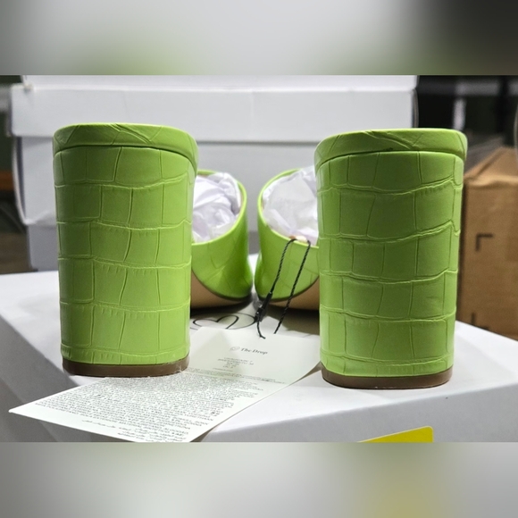 The Drop Pattie High Block- Heeled Mule Sandal #769, 770, 789, 790 - Picture 3 of 10